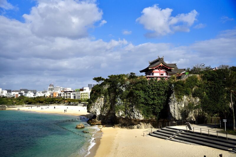 波上宮 波の上ビーチからの景観